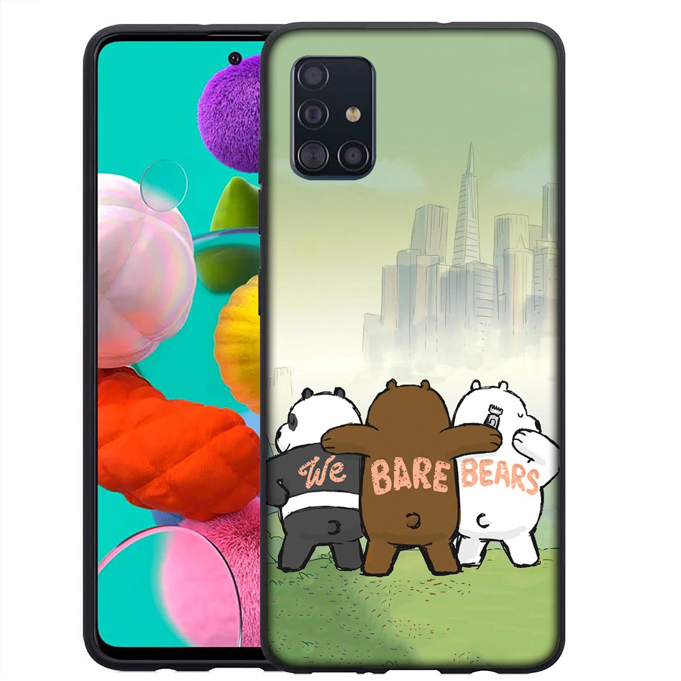 Samsung Galaxy A02S J2 J4 J5 J6 Plus J7 Prime A02 M02 j6+ A42 + Casing Soft Silicone H32 Cute We Bare Bears Phone Case