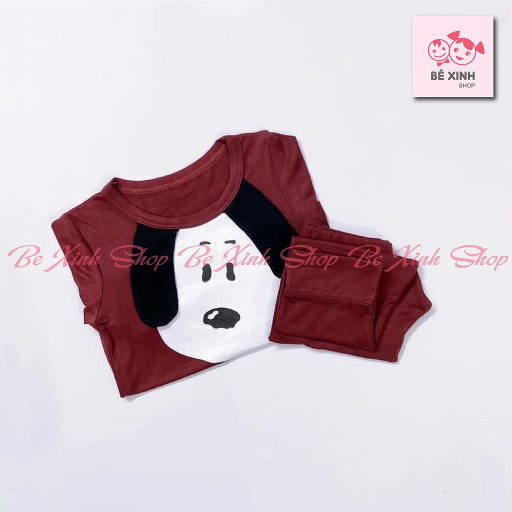 Dài tay Bộ quần áo dài tay cho bé trai bé gái Kwoo [Giá tốt] Quần áo bộ ngủ mùa thu đông cho bé gái trai CHÓ SNOOPY