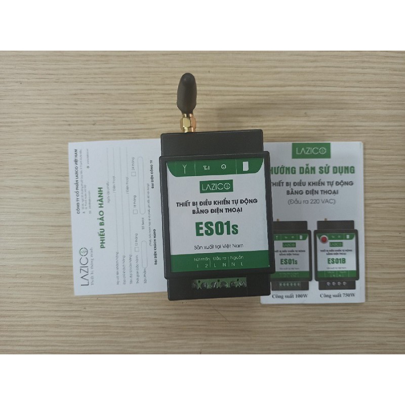 Bộ ĐIỀU KHIỂN TỪ XA qua sim điện thoại cho máy bơm nước 220V LAZICOJSC ES01s