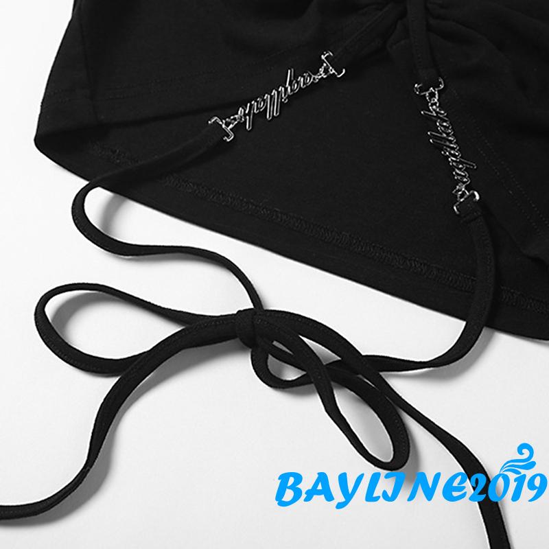 Bay-Women Wrapped Tops, Short Sleeve V Neck Cutout Solid Color Street Party Causal Summer Spring Shirt