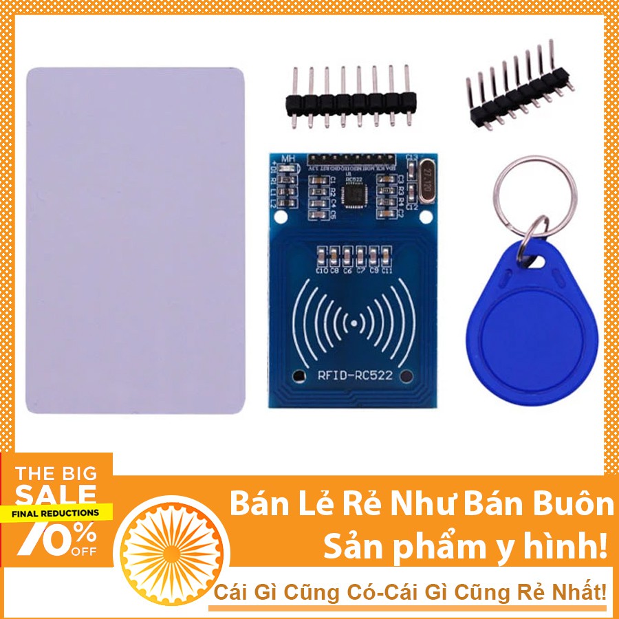 Anasa Mạch Giải Mã RFID RC522 NFC 13.56Mhz Kèm 2 Thẻ Mã Anasa