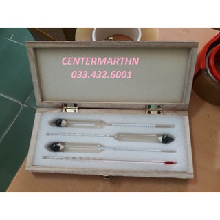 Bộ cồn kế đo nồng độ cồn 0-40-70-100 và đo nhiệt độ - Boconke
