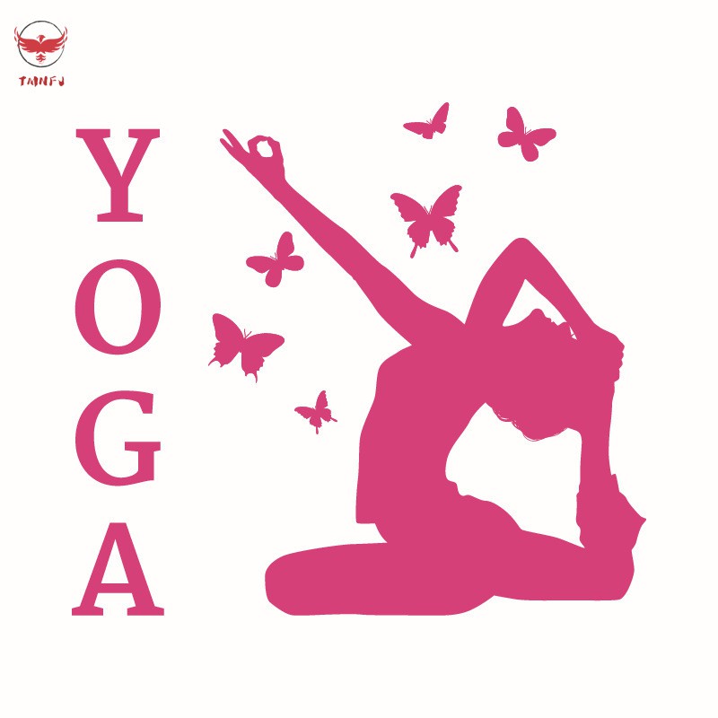 Miếng Dán Tường Hình Người Tập Yoga Chống Thấm Nước