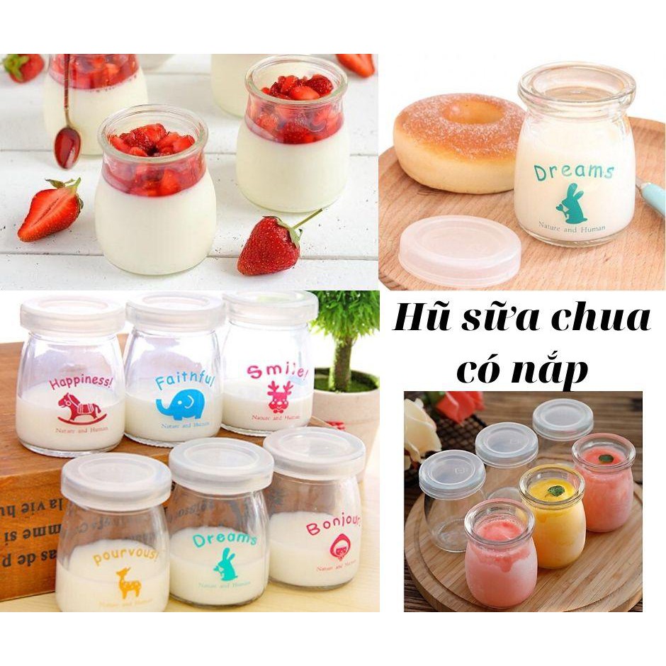 Hũ Thủy Tinh Làm Sữa Chua Pudding 100ml SẠCH AN TOÀN