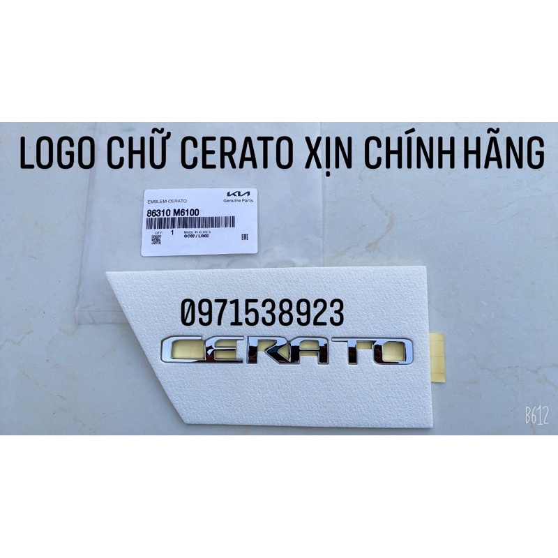 Logo chữ CERATO dán xe KIA CERATO 2018-2021 xịn chính hãng 86310M6100