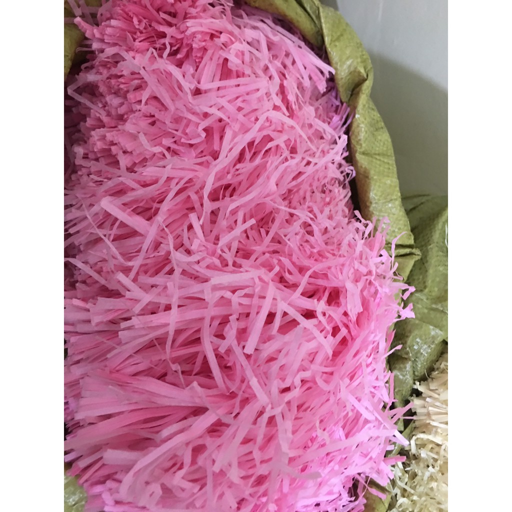 1kg Giấy Rơm Lót Hộp Quà, Giấy Kraft lụa Cắt Sợi Lót Hộp LOẠI ĐẸP KHÔNG VỤN, KHÔNG MỦN