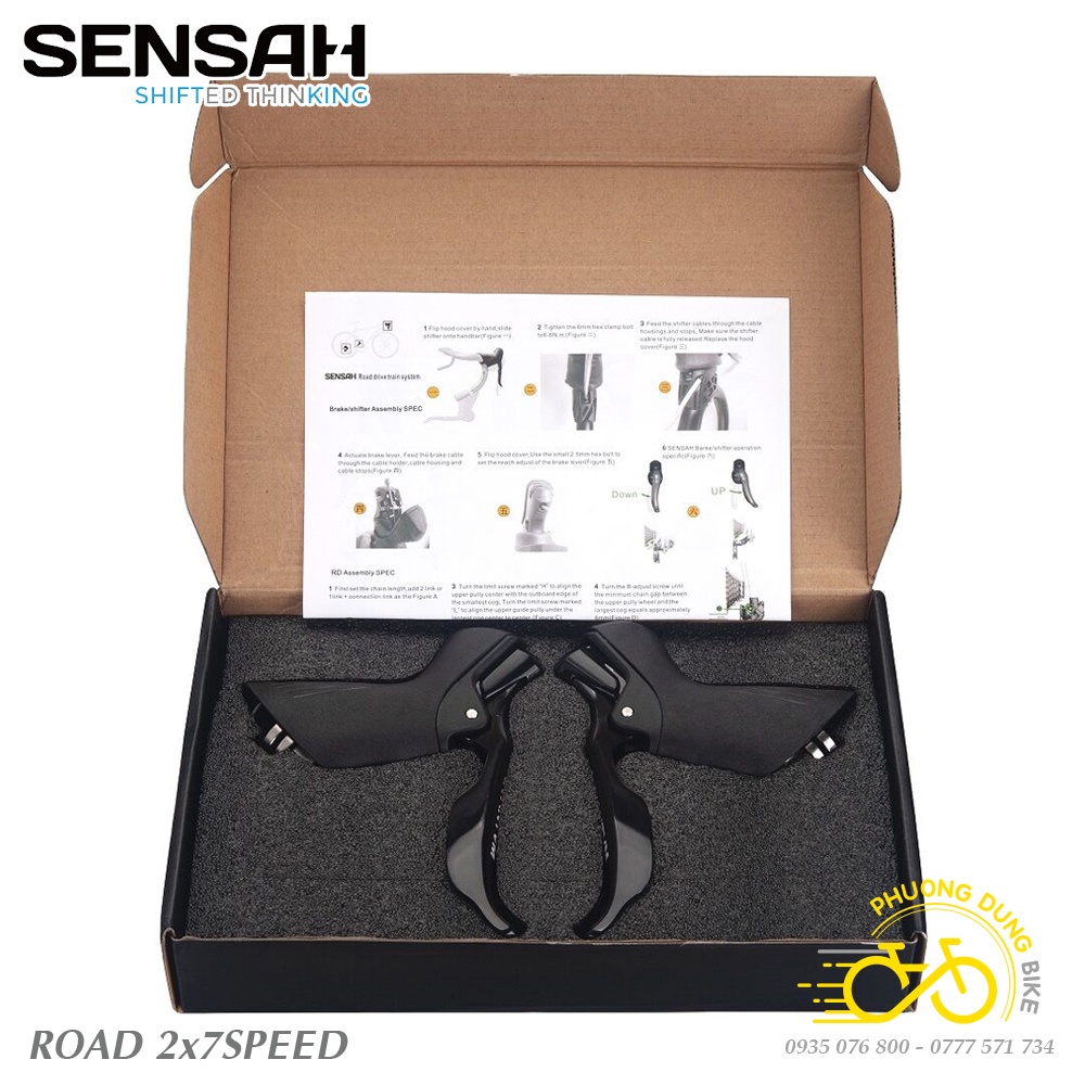Tay đề lắc xe đạp SENSAH R7 2x7 Speed - Hàng chính Hãng