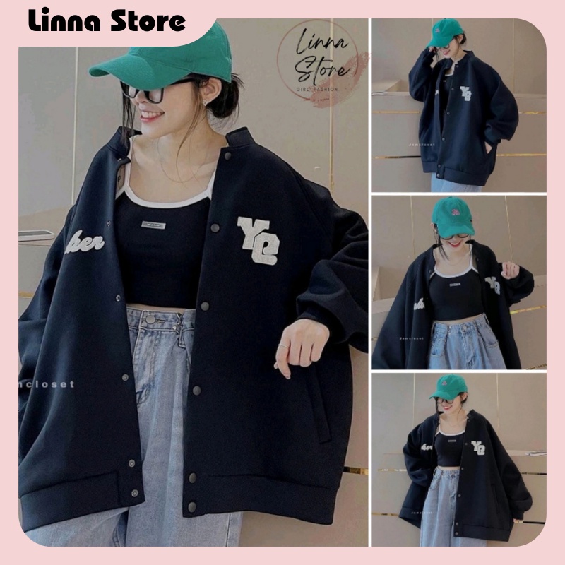 Áo Bomber Nỉ Unisex Lót Lông Y9 🦋 Áo Khoác Nam Nữ Dáng Rộng 2 Lớp 🦋