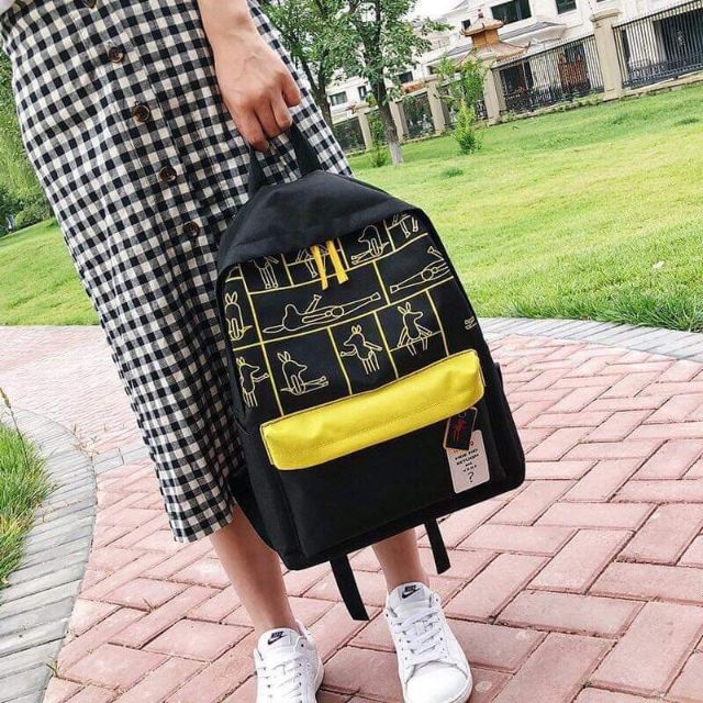 Balo con heo phối vàng đen