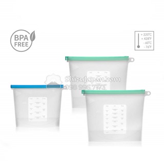 Túi Zip Silicon Thực Phẩm Tái Sử Dụng Thân Thiện Với Môi Trường - 1000ml/1500ml - Nhiều Màu