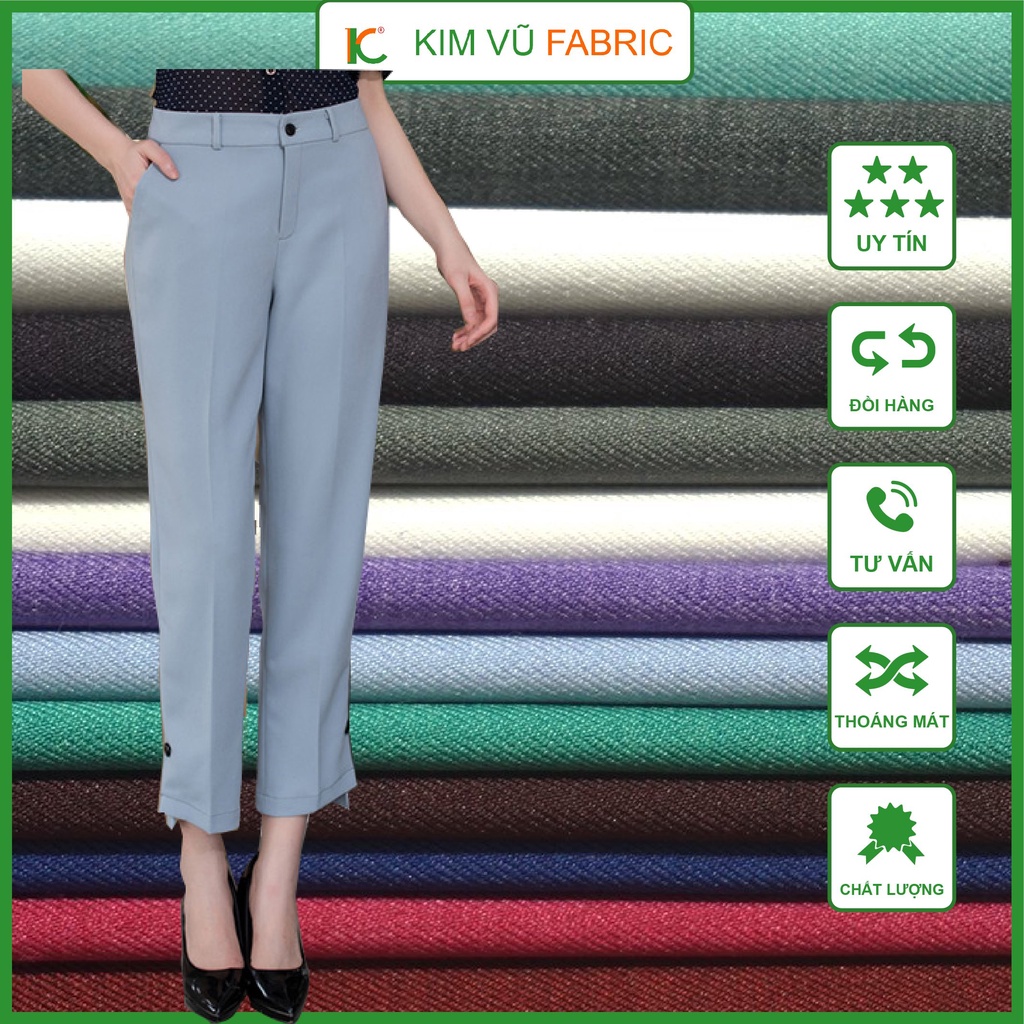 Vải quần tây 17261 mịn, đẹp, không nhăn, không xù lông