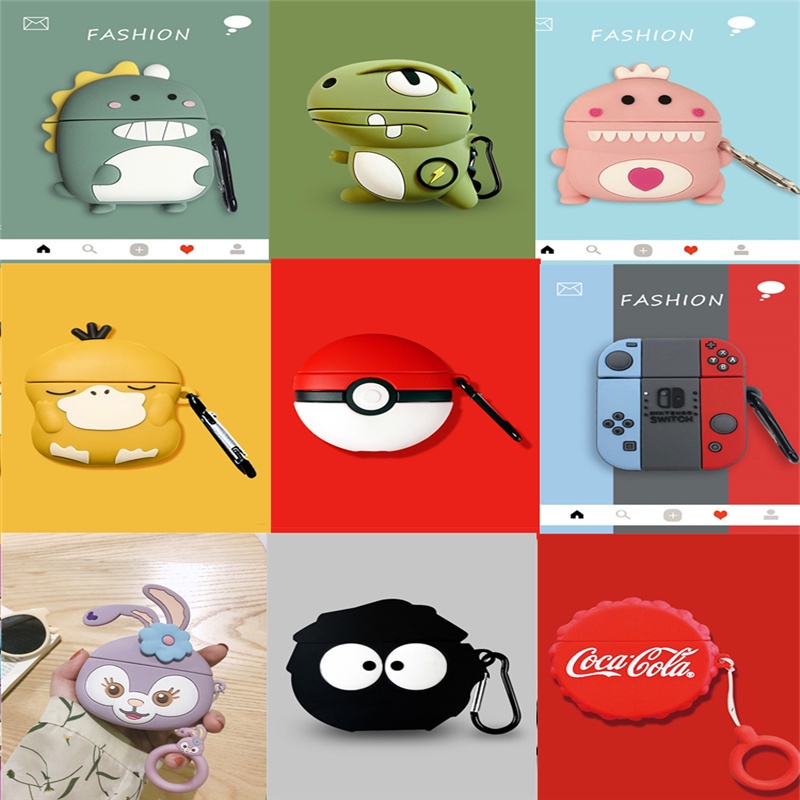 Vỏ Bọc Hộp Sạc Tai Nghe Bằng Silicon Mềm In Họa Tiết Hoạt Hình Cho QCY T7