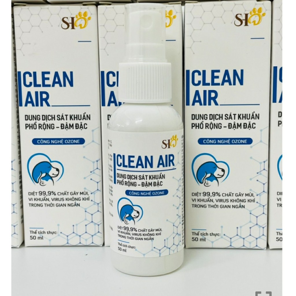 Xịt khử mùi sát khuẩn cho chó mèo Clean Air 50ml