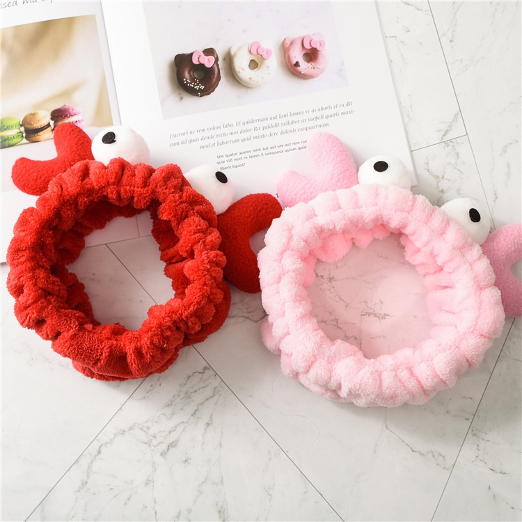 Băng đô cài tóc rửa mặt Hình Con Cua Dễ Thương Vui Nhộn