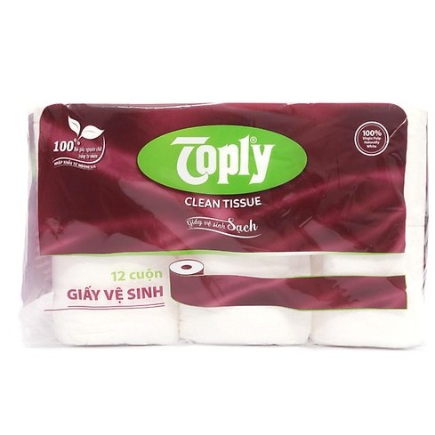 Combo 2 lốc Toply 12 cuộn 2 lớp