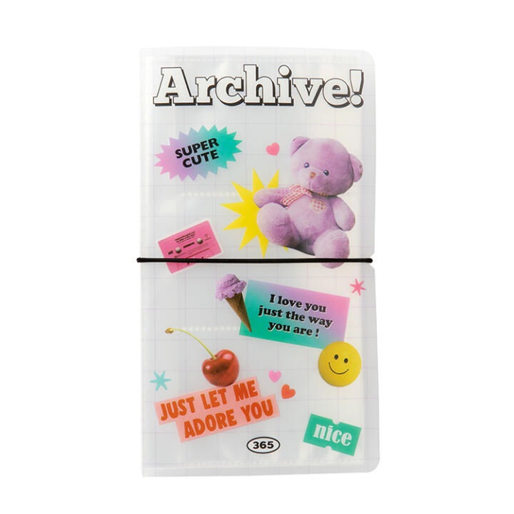 Binder Collect Book ARTBOX Hàn Quốc Đựng Photo Card Ảnh Họa Tiết Sticker Có Dây Buộc Sổ Bìa PP Nhám