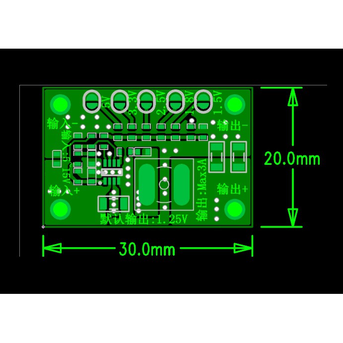 Mạch điều chỉnh áp CA-1235  1.25V 1.5V 2.5V 3.3V 5V 3A đầu vào 5 đến 15V