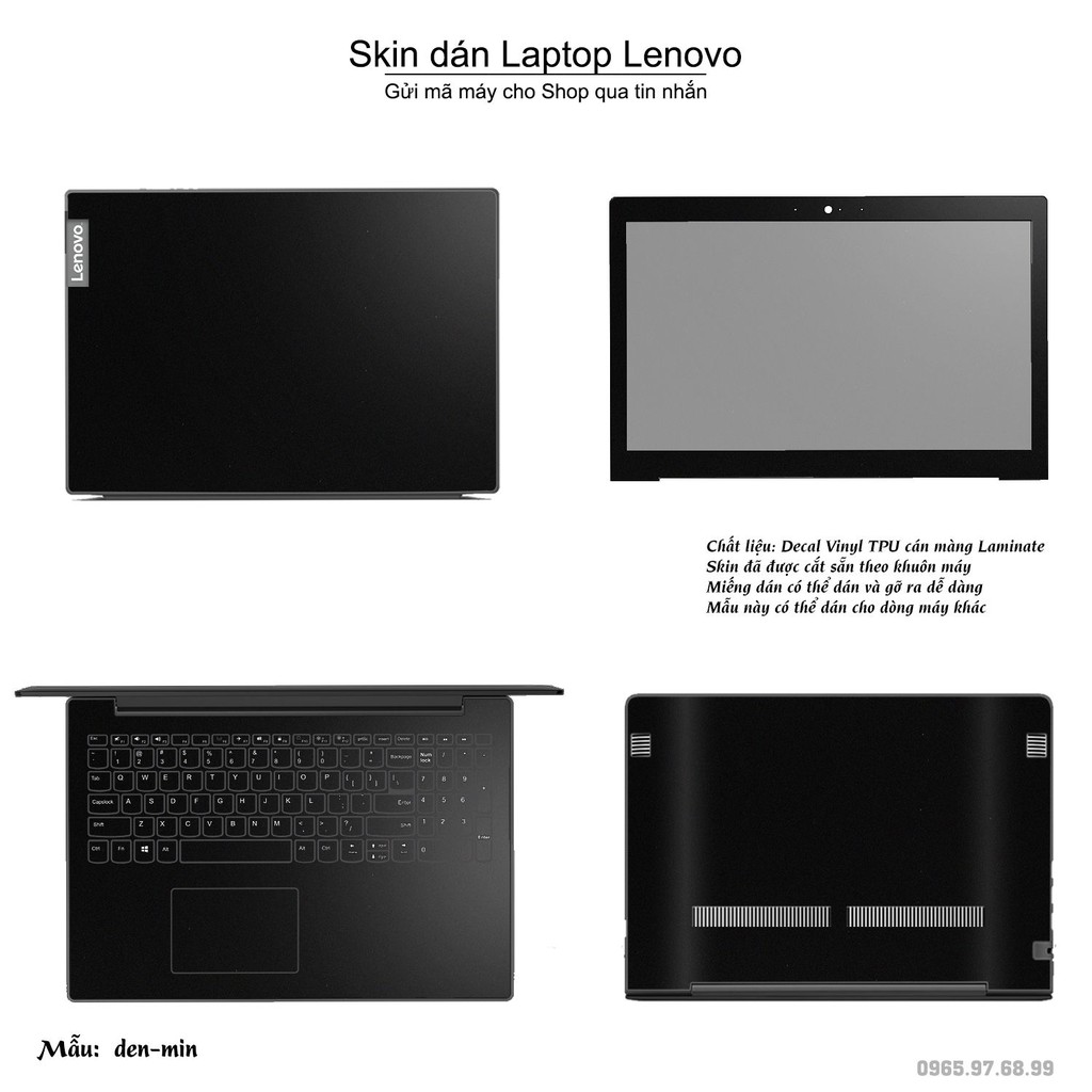 Skin dán Laptop Lenovo in hình Aluminum Chrome đen mịn