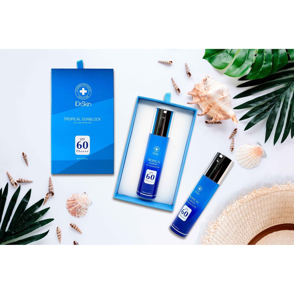 KEM CHỐNG NẮNG VẬT LÝ IDr.SKIN TROPICAL SUNBLOCK 𝐒𝐏𝐒𝟔𝟎 𝐏𝐀++++ -