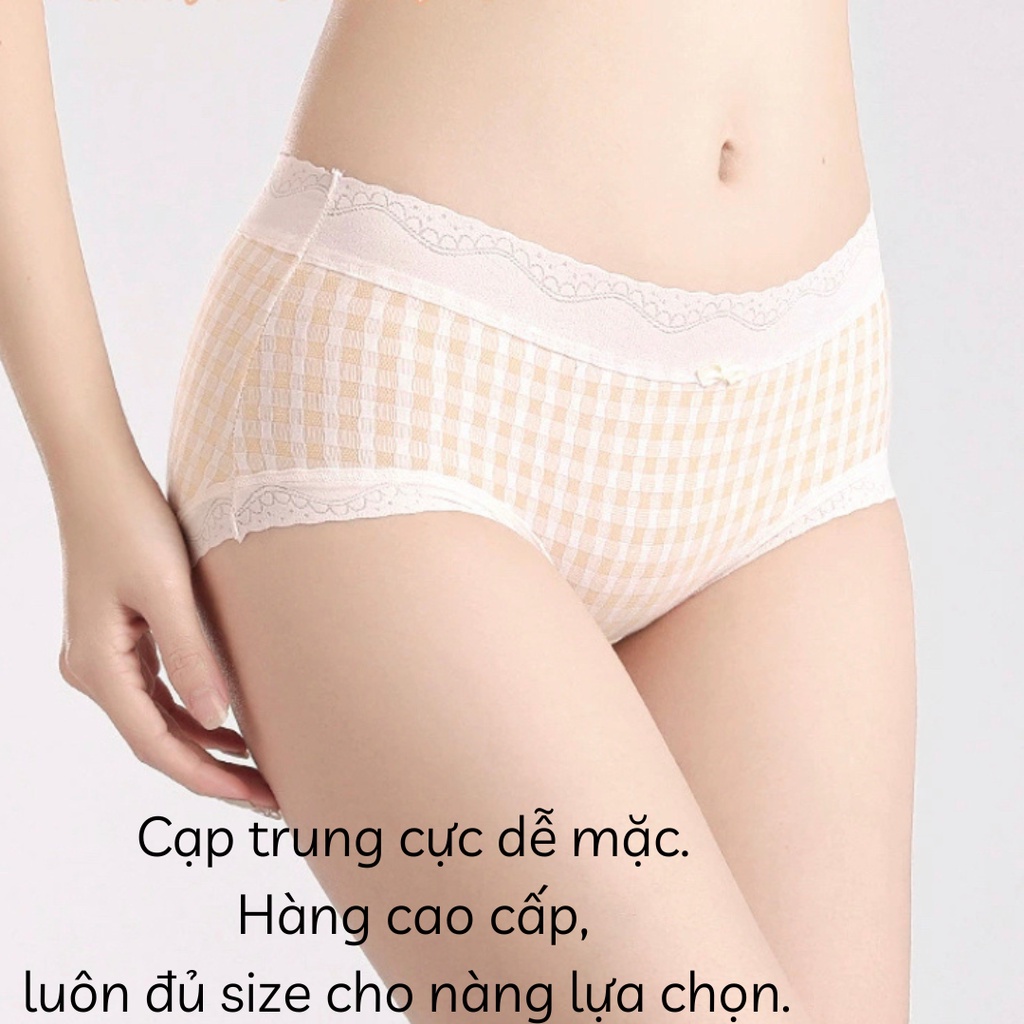 Quần lót caro MODAL không viền CÓ BIGSIZE BRABOX QC68