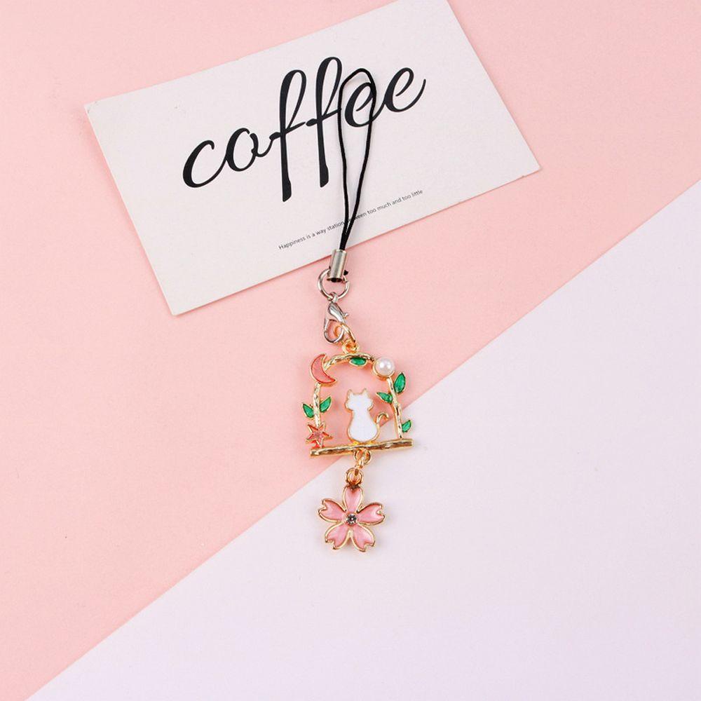 Dây Đeo Điện Thoại / Chìa Khóa Hình Giỏ Hoa / Mèo Dễ Thương Dùng Làm Quà Tặng