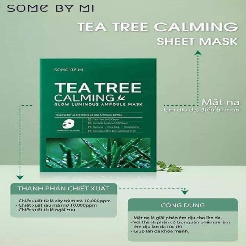 Mặt Nạ Giấy Dưỡng Da Tràm Trà Giảm Mụn SOME BY MI MOON21 TEA TREE CALMING 25ML Chính Hãng HÀN QUỐC