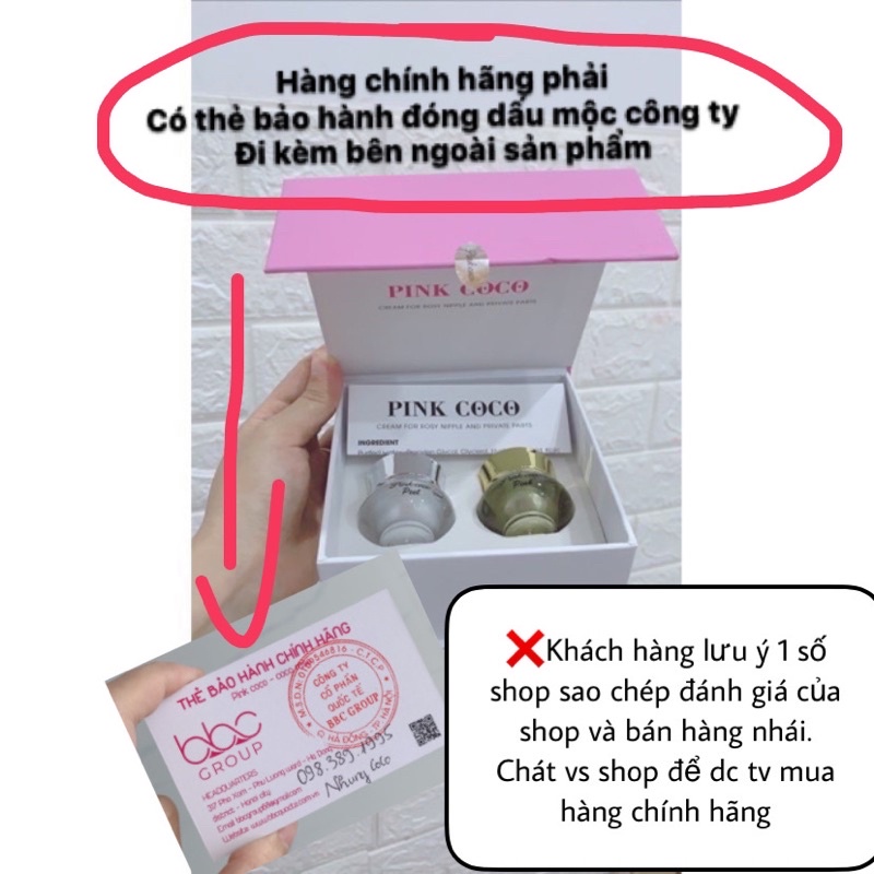 kem làm hồng nhũ hoa Pink coco ( Pink 1 hũ vàng)