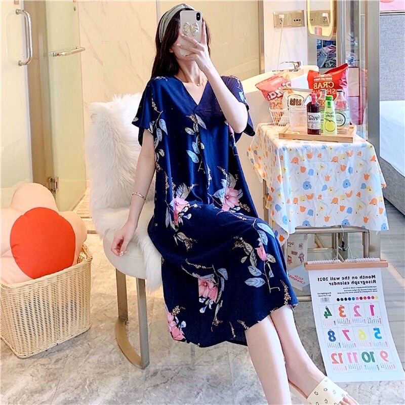 Váy lanh, váy ngủ lanh lụa freesize rộng, cực nhẹ mát