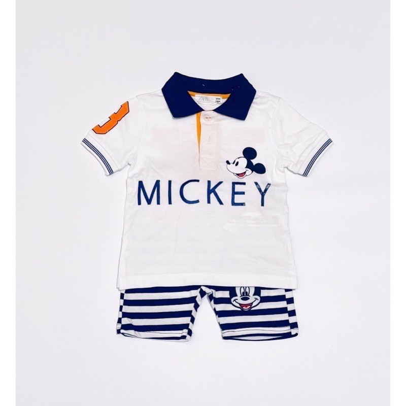 Set bộ cộc polo mickey xuất xịn bé trai