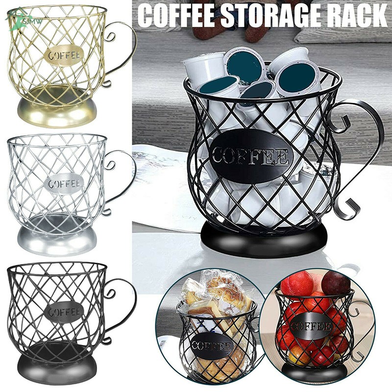 SJMW Multifunctional Storage Rack Mug Cup-Shaped Anti-rust Coffee Pod Holder Storage Rack For Coffee Bar Kitchen