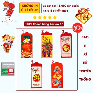 Lì xì Tết💖Tặng Túi Kiến💖1000 bao lì xì Tết 2021 Tân Sửu giao đủ mẫu