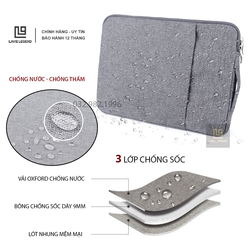 Túi chống sốc laptop , túi đựng macbook 2 ngăn có quai xách chống sốc laptop 15 6 inch , 14 inch cao cấp
