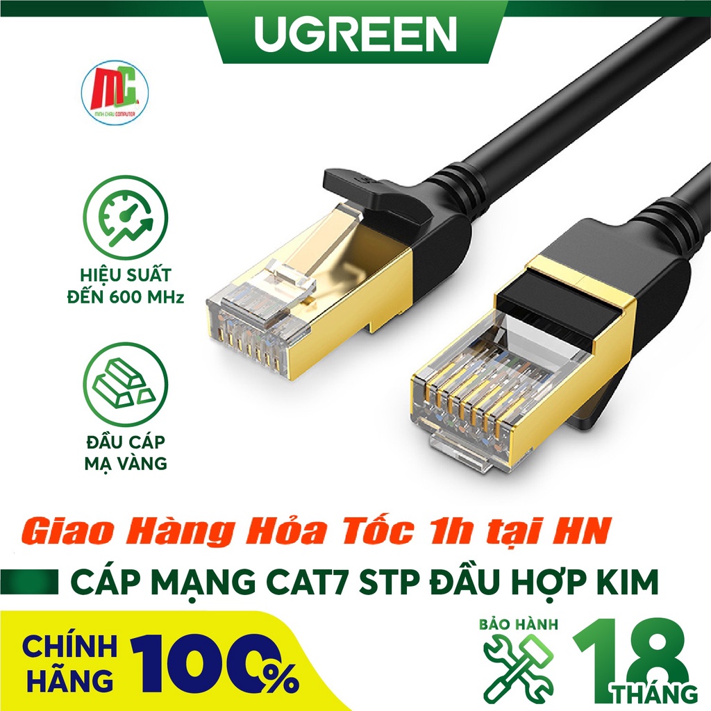 Cáp Mạng Đúc Sẵn Cat7 Dài 1m 2m 3m 5m 10m Ugreen 11268 11269 11270 11271 11272 11273 - Hàng Chính Hãng