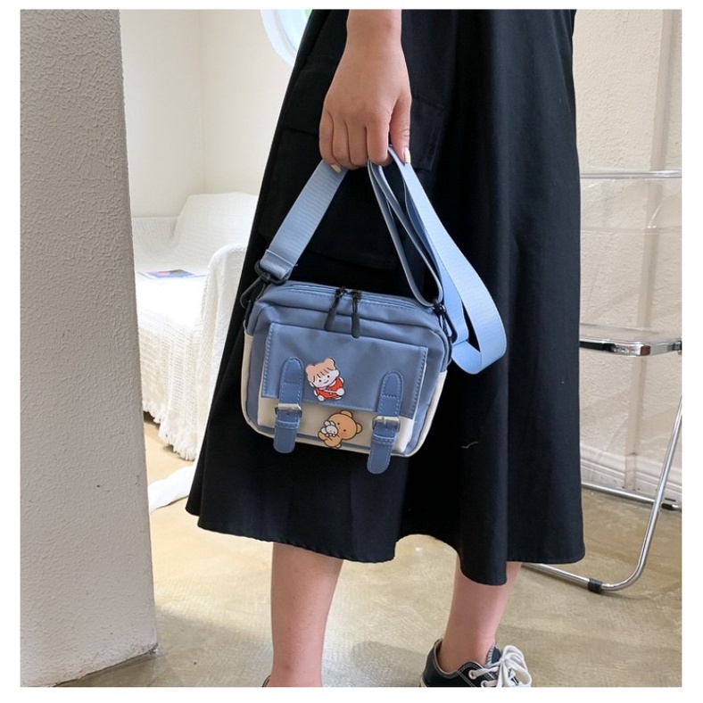 Túi đeo chéo vai bằng nylon thời trang sành điệu cho nữ