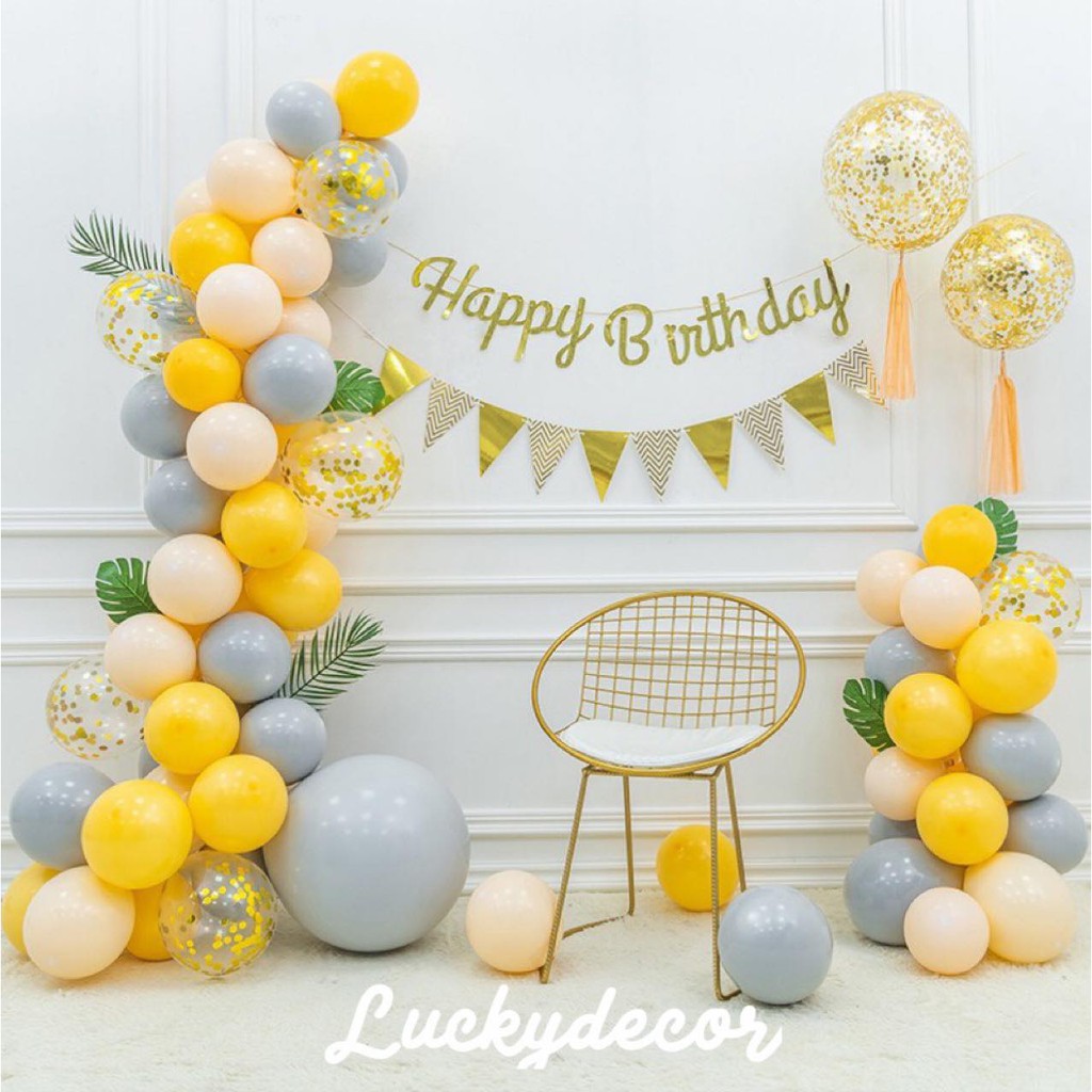 Set Bóng Sinh Nhật  ĐẦY ĐỦ PHỤ KIỆN Chọn Mẫu -Luckydecor