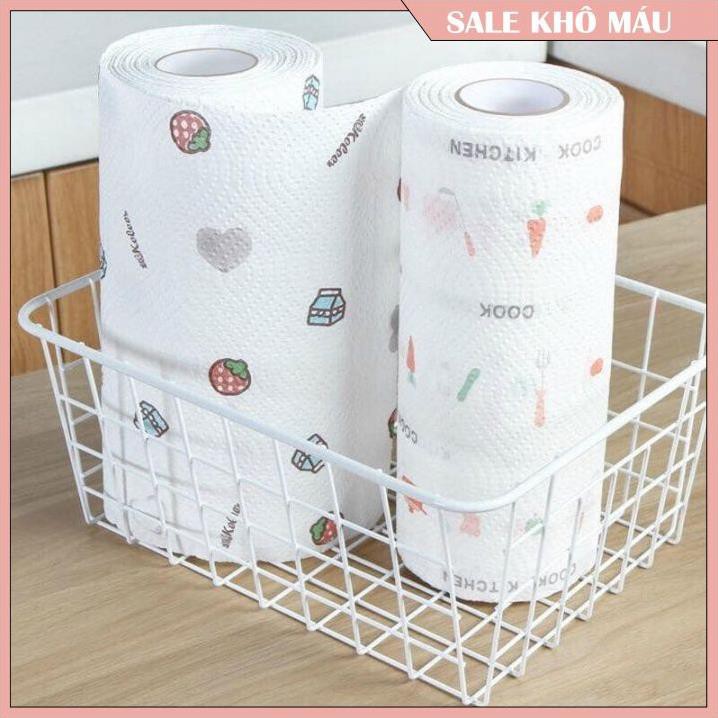 [Super Sale] Cuộn Giấy Lau Phòng Bếp - Giấy Lau Đa Năng Có 220 Tờ Dai Dễ Lau Chùi Siêu Sạch Loại Tốt