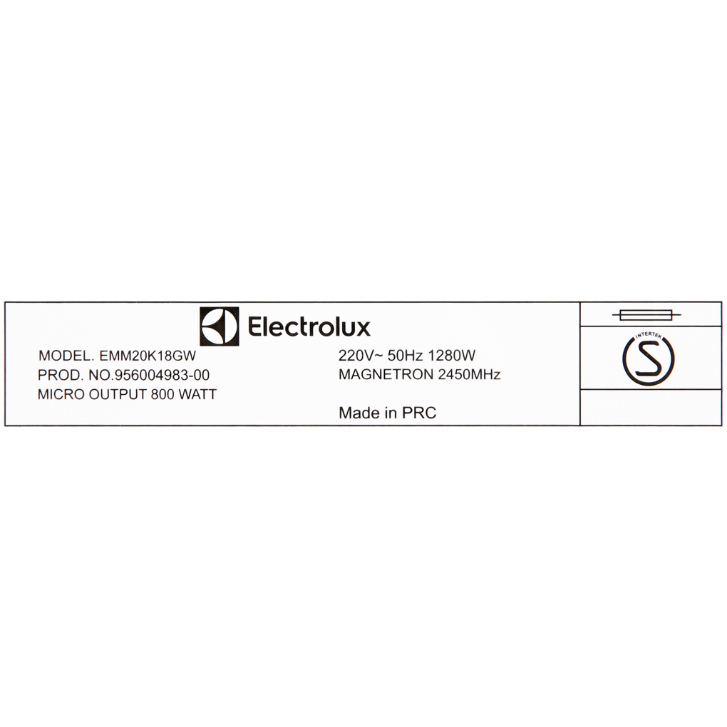 [Mã ELHADEV giảm 4% đơn 300K] Lò vi sóng Electrolux EMM20K18GW 20 lít 800 W - Chính hãng BH 2 năm