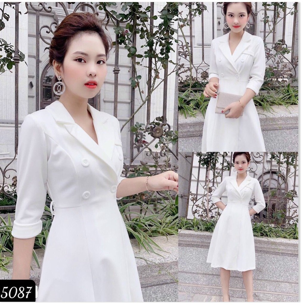 ĐẦM XOÈ TRẮNG VINTAGE SANG TRỌNG XINH XẮN , CHO CÁC NÀNG/ CÓ ĐỦ SIZE LANA FASHION