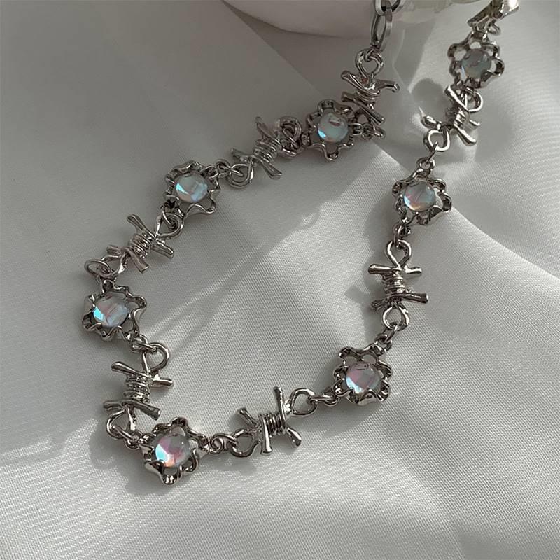 Vòng cổ Đính Đá Mặt Trăng Phong Cách punk Thời Trang