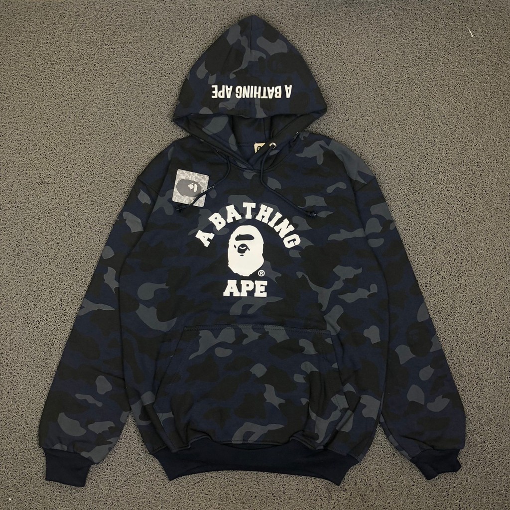 Bape Áo Khoác Hoodie Họa Tiết Rằn Ri 2 Màu