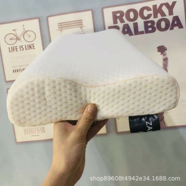 Gối cao su non ZARA HOME cho người lớn, chống ngáy ngủ, đau mỏi cổ vai gáy, hỗ trợ thoái hóa đốt sống cổ