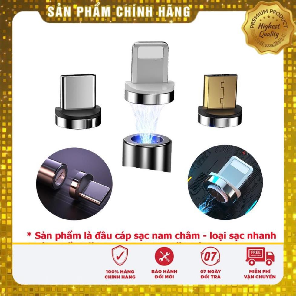 [ 1 đổi 1 ] - Đầu sạc rời của cáp nam châm chân TypeC, Micro, Iphone