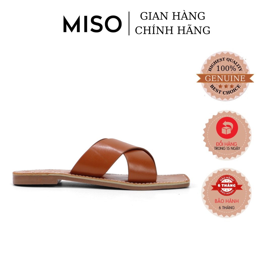 Dép nữ thời trang quai chéo đế bệt basic đi chơi dạo phố MISO M033