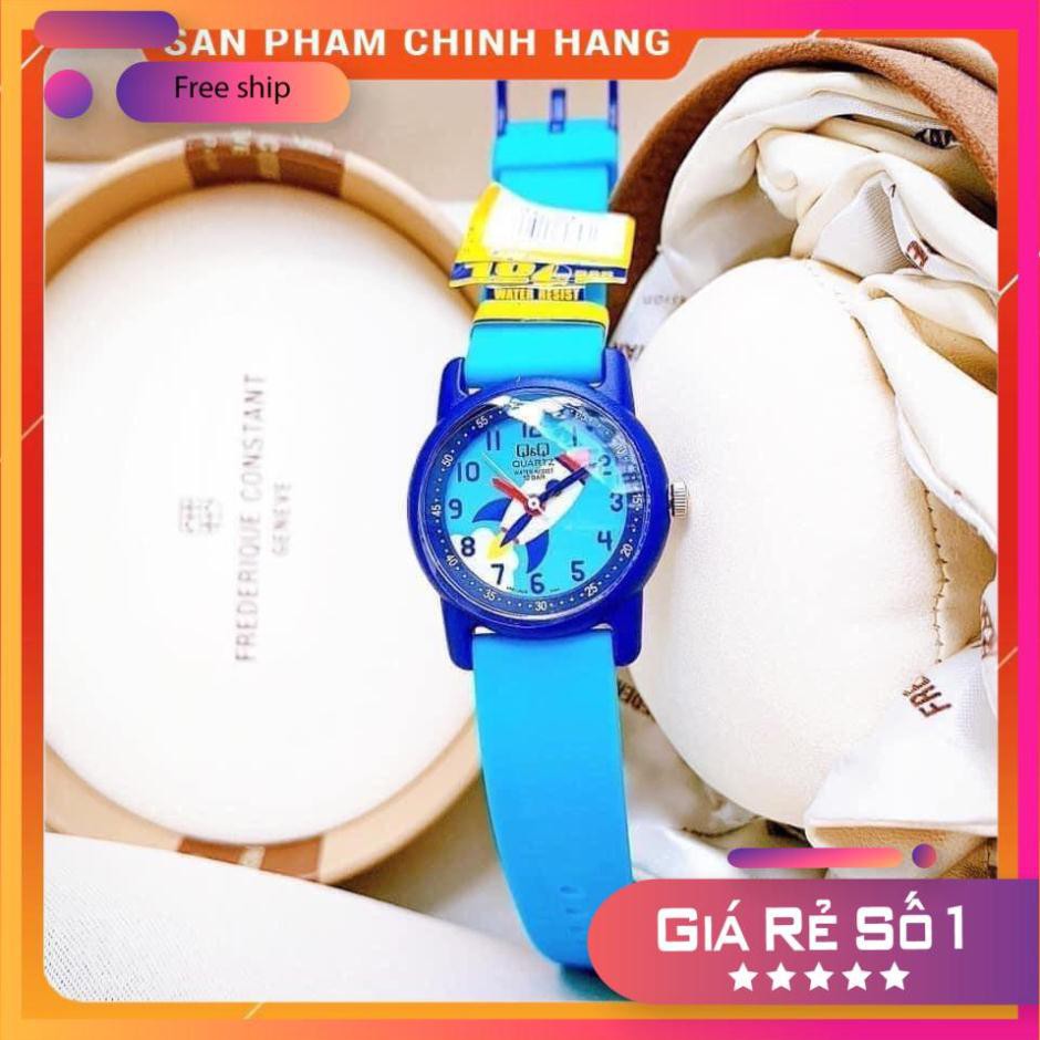 Đồng hồ trẻ em Casio QQ mặt cá heo , dây xanh Full Box ⚜️Hàng Authentic⚜️