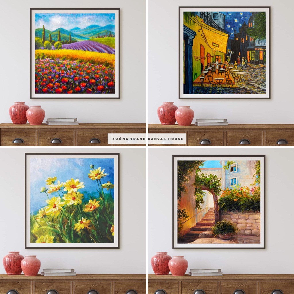 Tranh Canvas Cổ Điển Tuyệt Đẹp (Đã có khung, móc, đinh treo) - The Canvas House - S4V