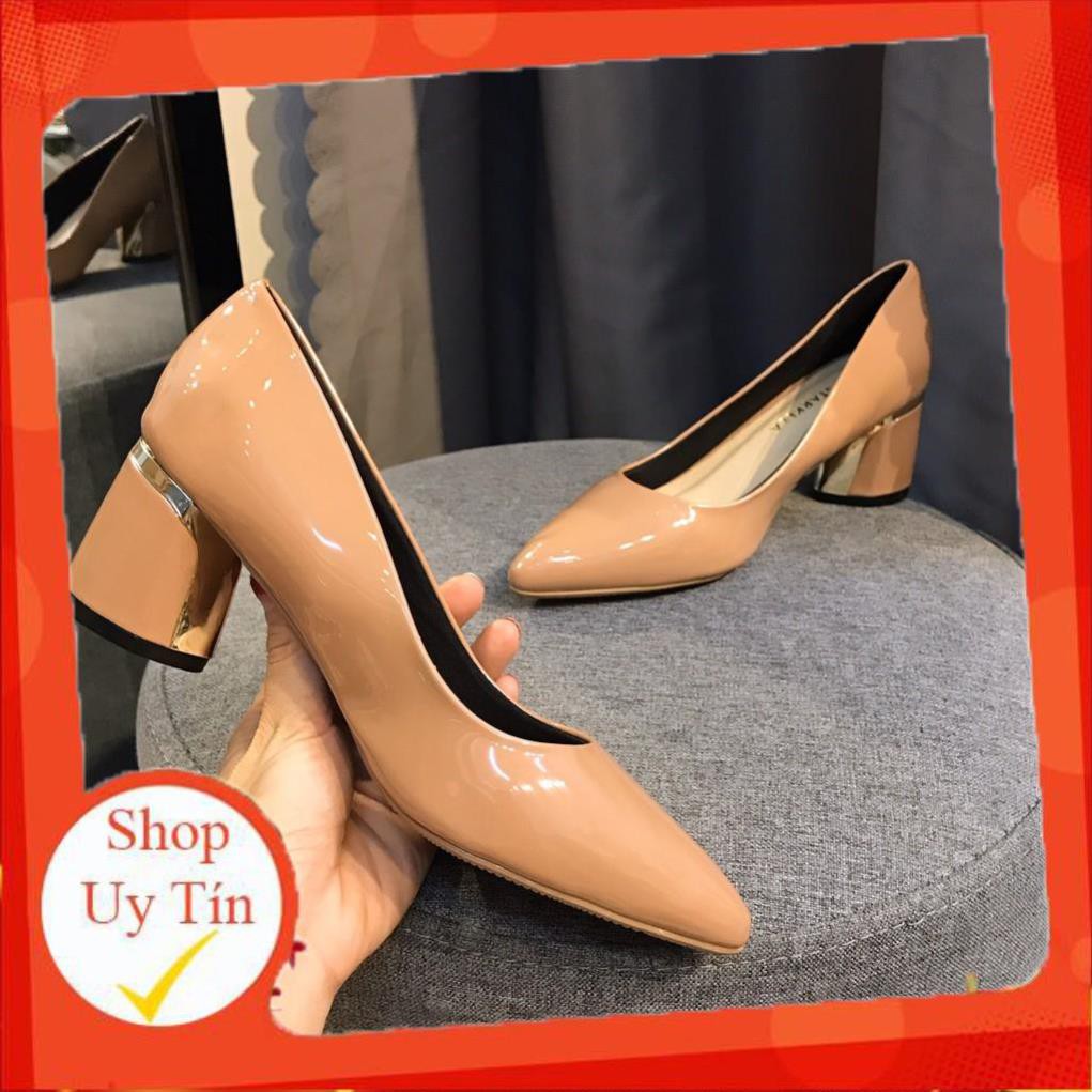 [Hàng Chuẩn - Đi Cực Êm]  Giày cao gót công sở - giày búp bê gót 5 phân