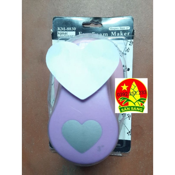 Dập giấy tạo hình trái tim 7.5cm