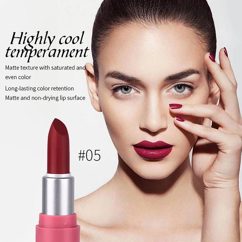 Son Lì Mini Mịn Mượt Như Nhung Kháng Nước Và Lâu Trôi 5 Màu Tùy Chọn Thiết Kế Hình Viên Thuốc Độc Đáo