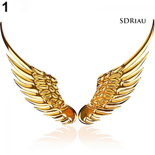 Miếng dán bằng kim loại hình đôi cánh đại bàng 3D trang trí xe hơi
