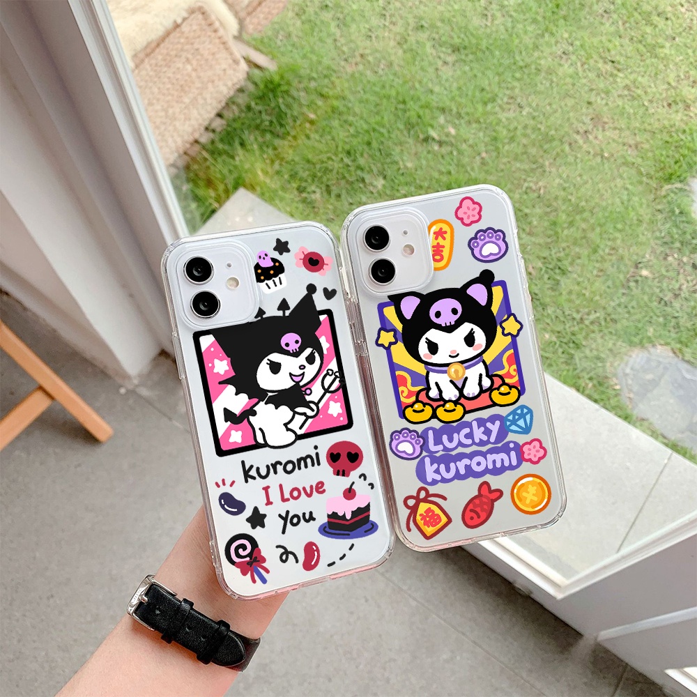 Ốp Điện Thoại Tpu Dẻo Họa Tiết Kuromi Disney Cho iPhone 11 12 13 pro max XS X XR XSMax 7 8 6 6s plus 5 4 SE 2020